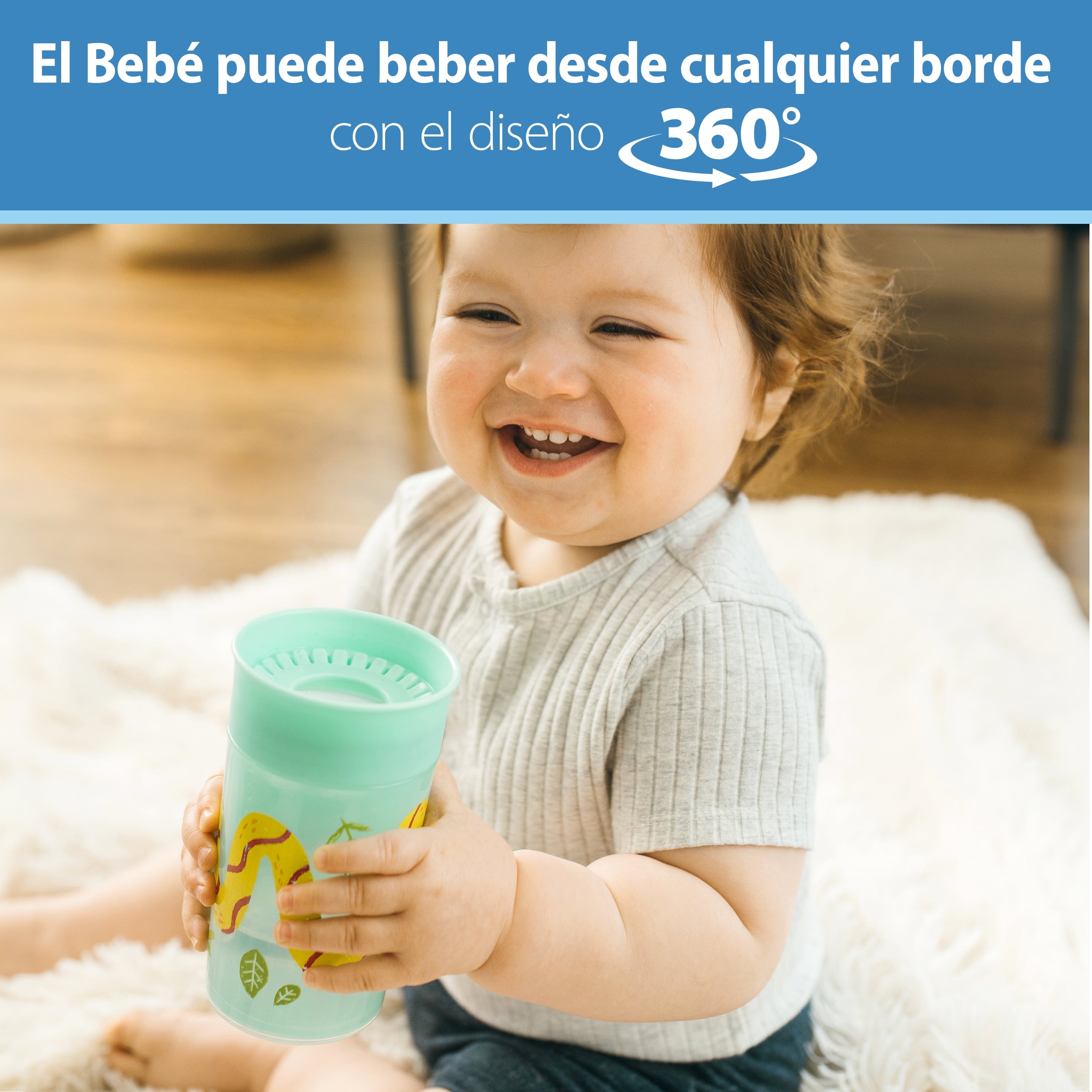 Milestones Cheers360 Training Sippy Cup - Green Animals - 10Oz