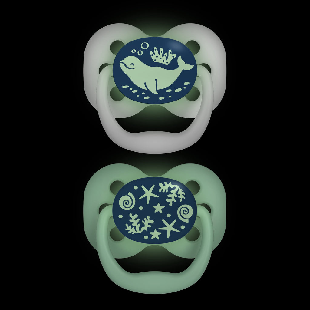 Advantage Baby Pacifier, Fully Symmetrical, Silicone Bulb, 0-6M, BPA Free, Sunrise/Glow, 4 Pack