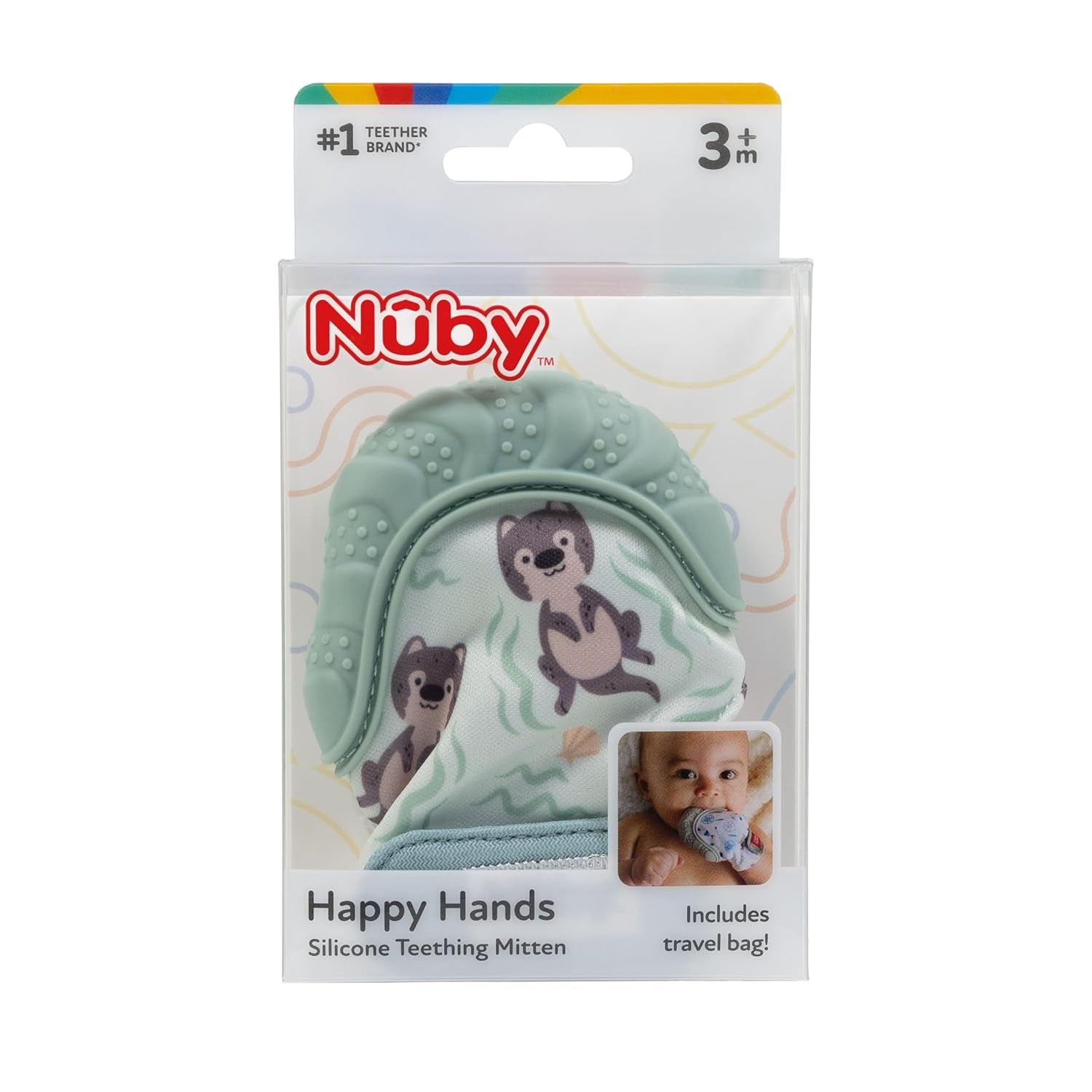 Happy Hands Silicone Teething Mitten | Otter