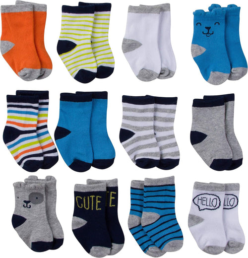 Baby Boys & Girls 12 Pair Bootie Socks