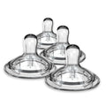 Nanobebe Nipples Baby Bottle Nipples, Silicone Nipple, Triple Vented, Ready to Use, 4 Pack, Fast Flow