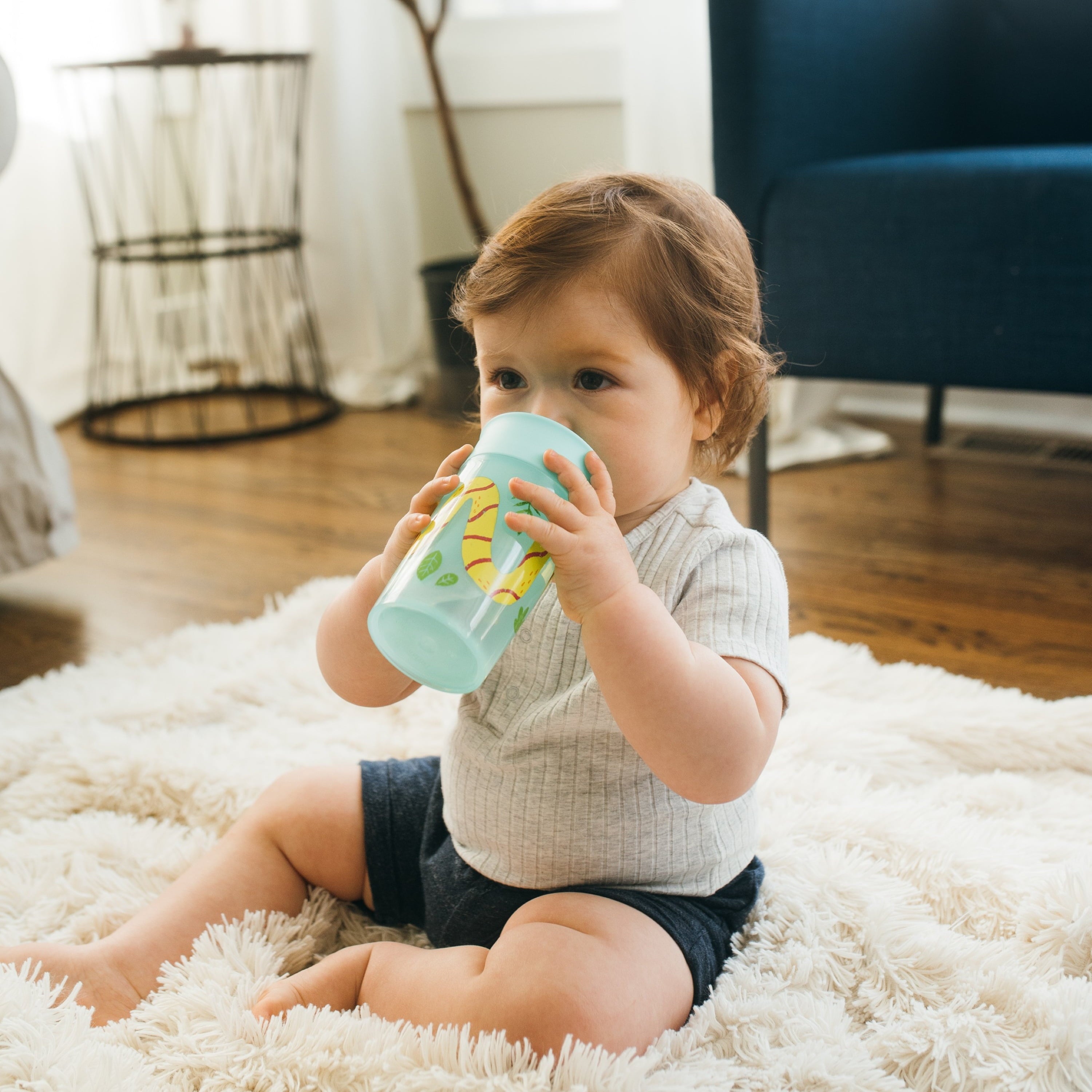 Milestones Cheers360 Training Sippy Cup - Green Animals - 10Oz