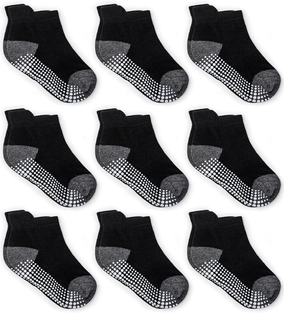 Baby Non Slip Grip Ankle Socks with Non Skid Soles for Infants Toddlers Kids Boys Girls
