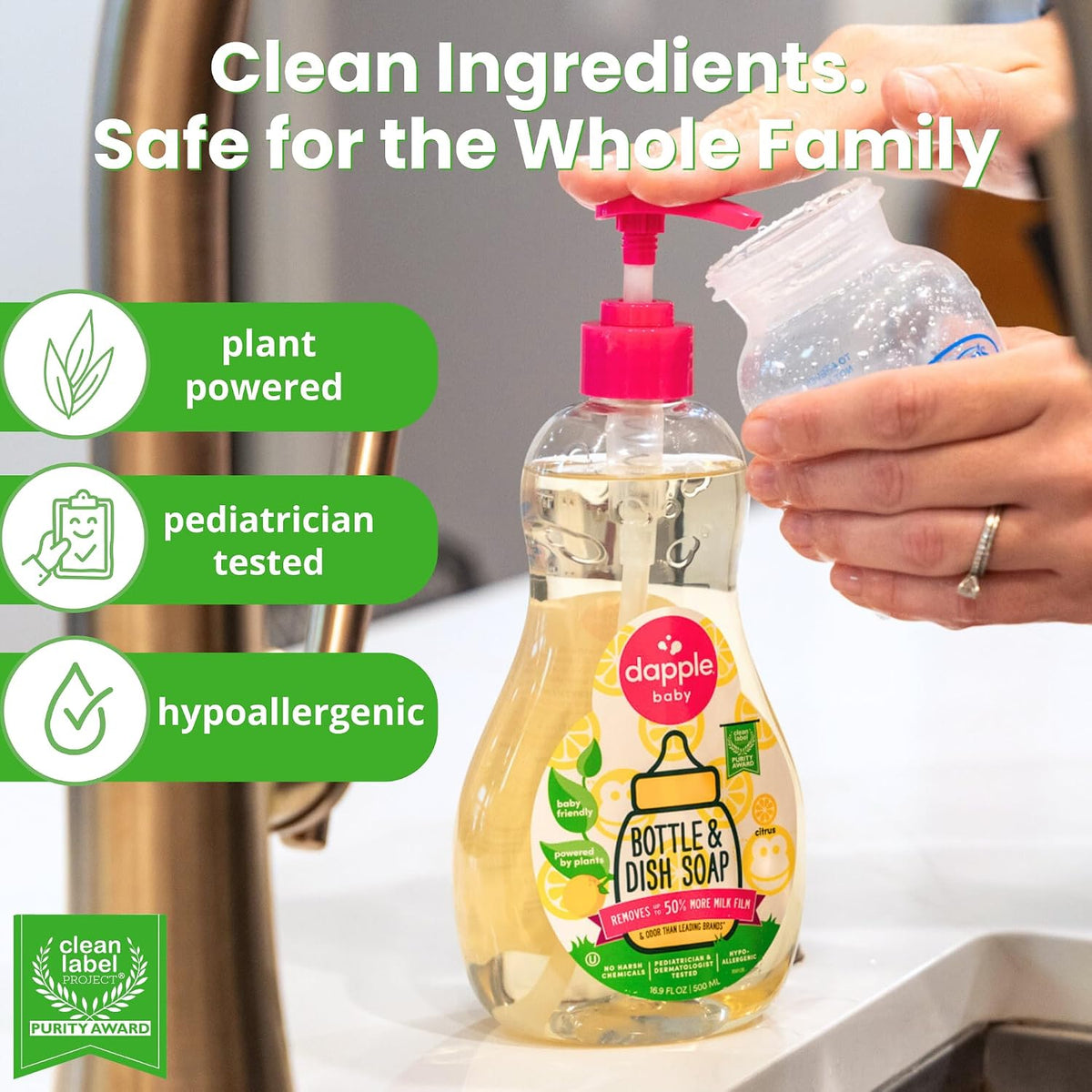 Baby Fresh Citrus Plant-Powered Bottle and Dish Soap - 16.9 Fl Oz - Ideal for Baby Bottles, Pump Parts, and Sippy Cups