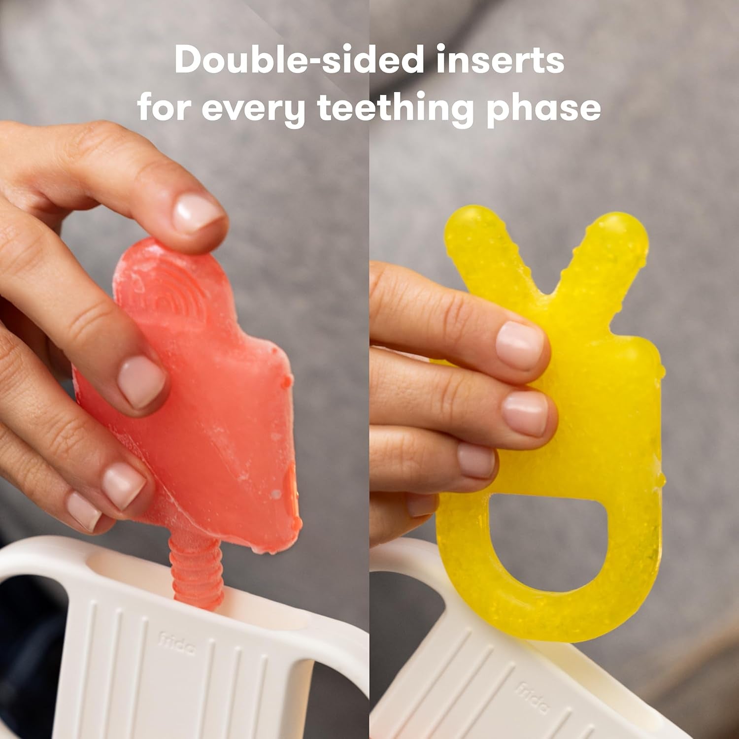 Frida Baby Silicone Teething Toys, 4-In-1 Teether for Babies & Infants, Teething Relief for 0-18 Months, Not-Too-Cold-To-Hold Baby Teether, Bpa-Free