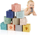 Baby Blocks Toys, Soft Building Blocks for Babies 6-12 Months | 12 PCS Soft Blocks, Stacking Blocks for Toddlers 1-3 & Numbers Animals Shapes, Sensory Block Gift for Newborn First Birthday