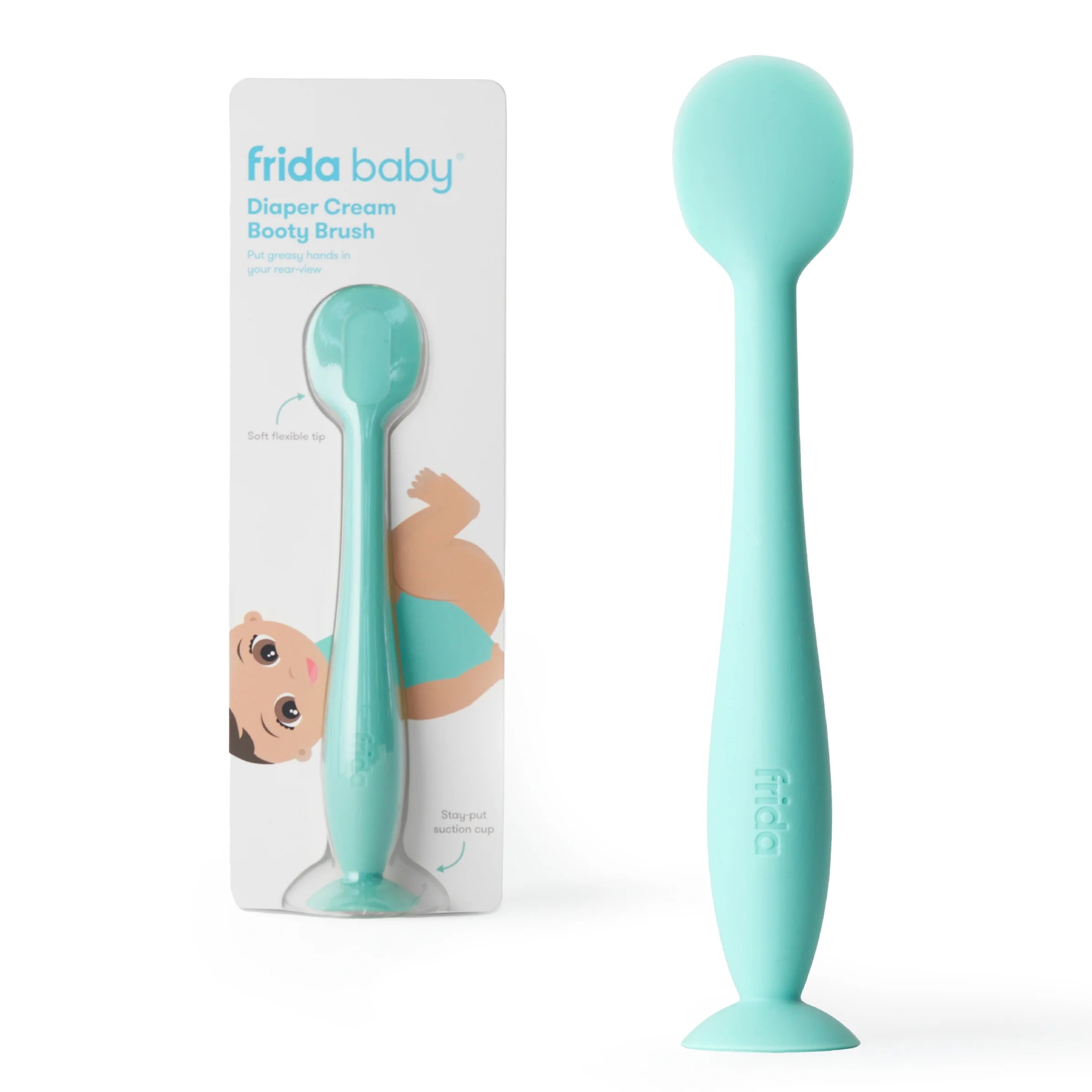 Silicone Diaper Rash Cream Booty Brush, Blue