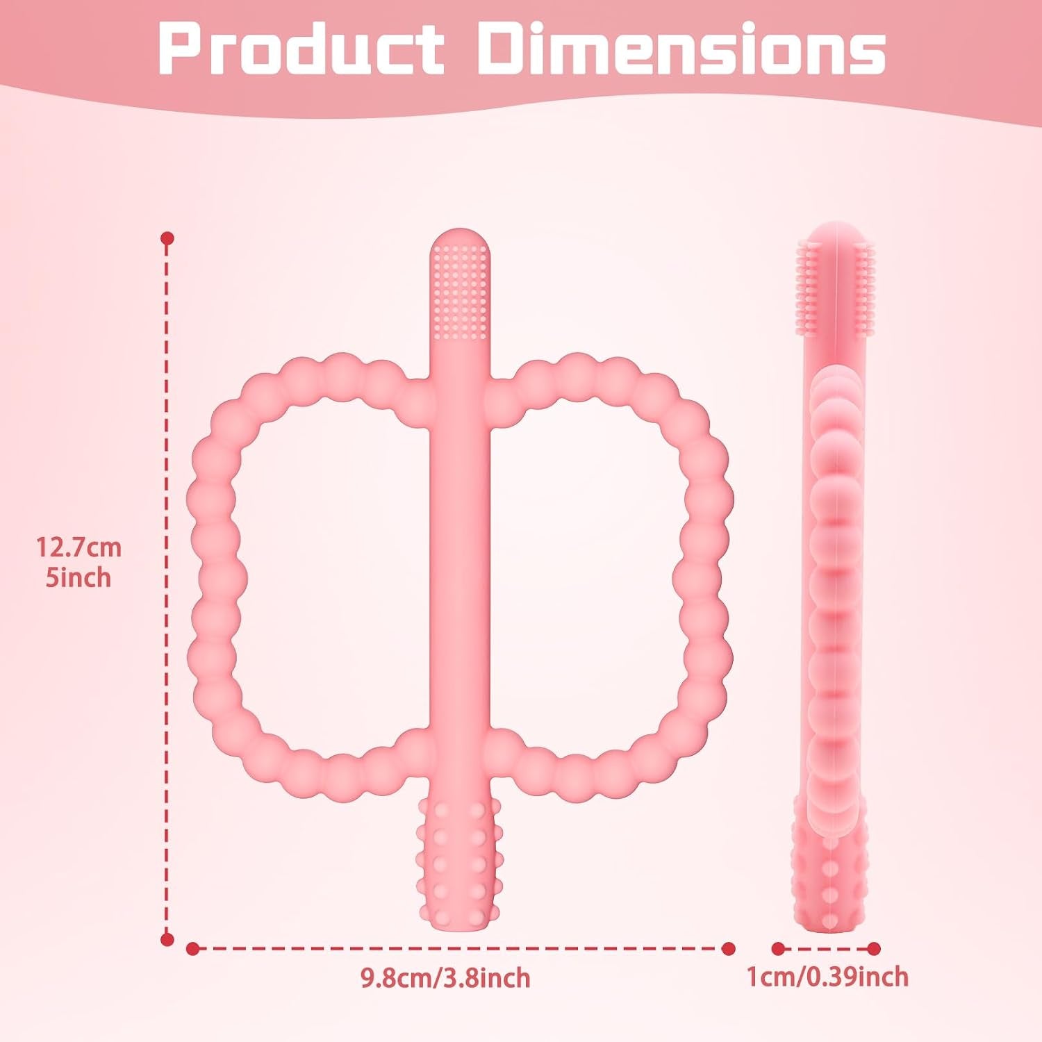 Baby Silicone Teething Toys, Teether Sticks for Babies,3-36 Months | Silicone Teether Tubes for Baby Girl,Bpa Free, Anti-Choking Design, Infants Toddler Sensory Chew Toys, for 0-6-12 Months