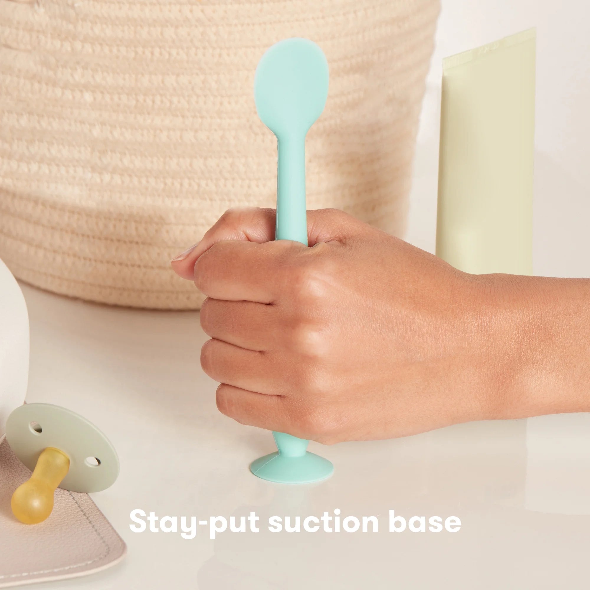 Silicone Diaper Rash Cream Booty Brush, Blue