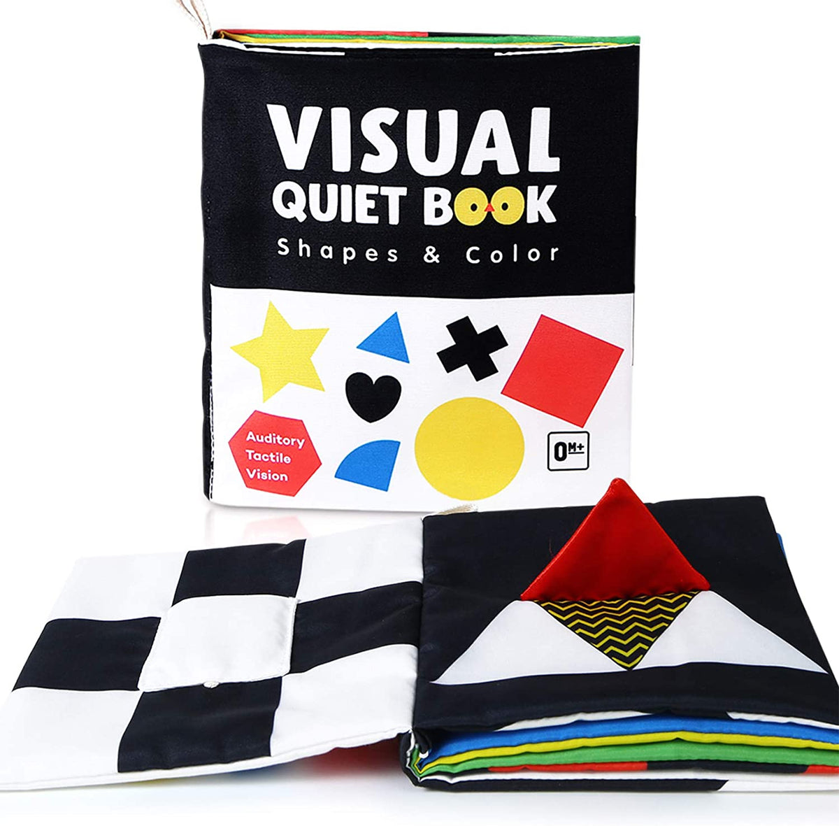 High Contrast Black and White Baby Book - Touch and Feel Crinkle Sensory Toy - Visual Stimulation Interactive Montessori Toys for 0-12 Months Infant Newborn - Baby Gift for Boys Girls | Black and White Visual Stimulation Toys, Montessori Soft Toys for 0-12 Months Infant Newborn, Baby Boys Girls Shower Gift
