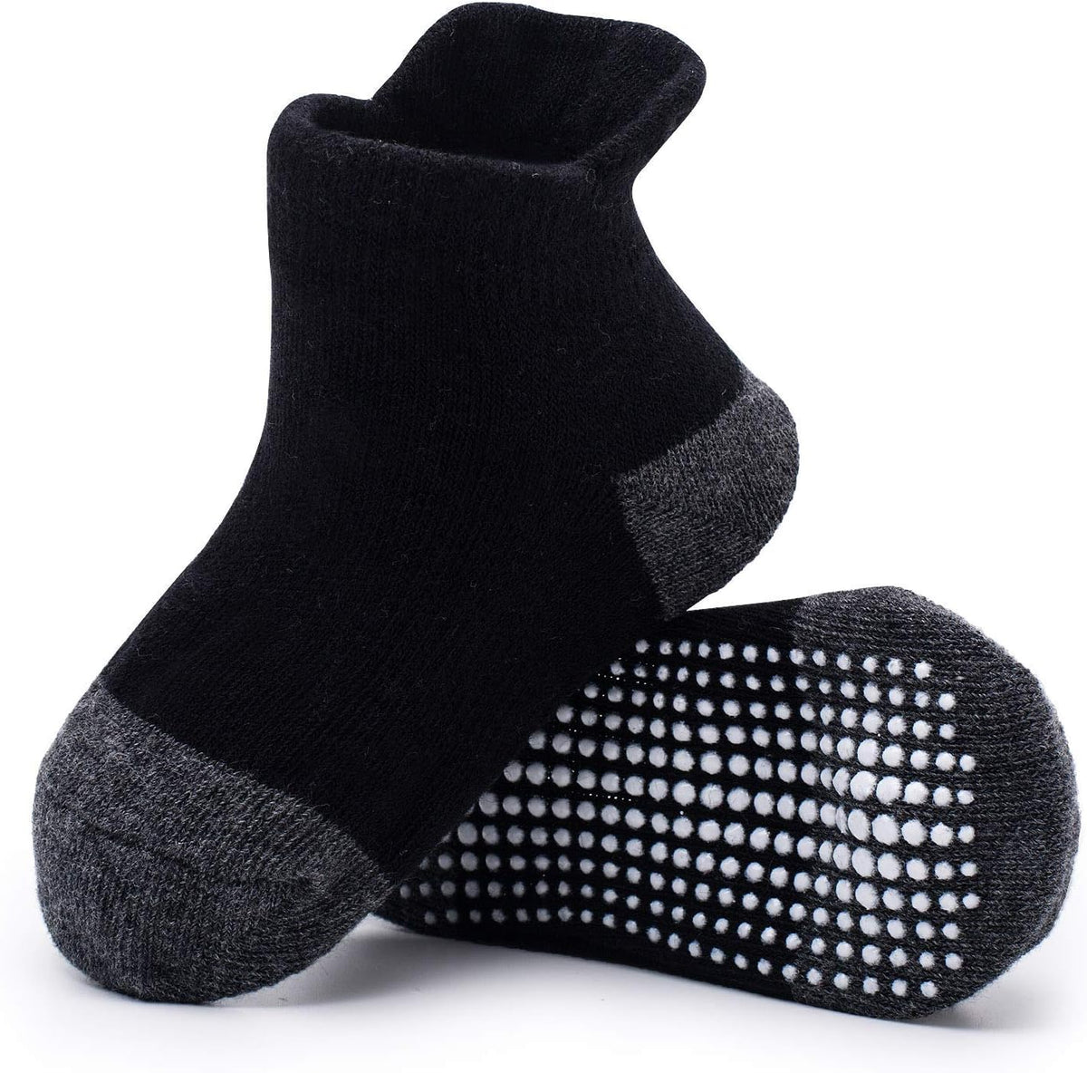 Baby Non Slip Grip Ankle Socks with Non Skid Soles for Infants Toddlers Kids Boys Girls