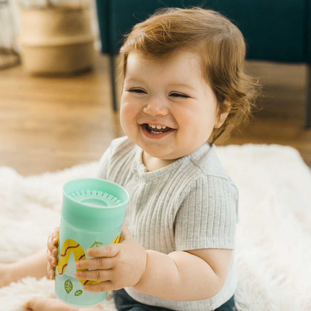 Milestones Cheers360 Training Sippy Cup - Green Animals - 10Oz