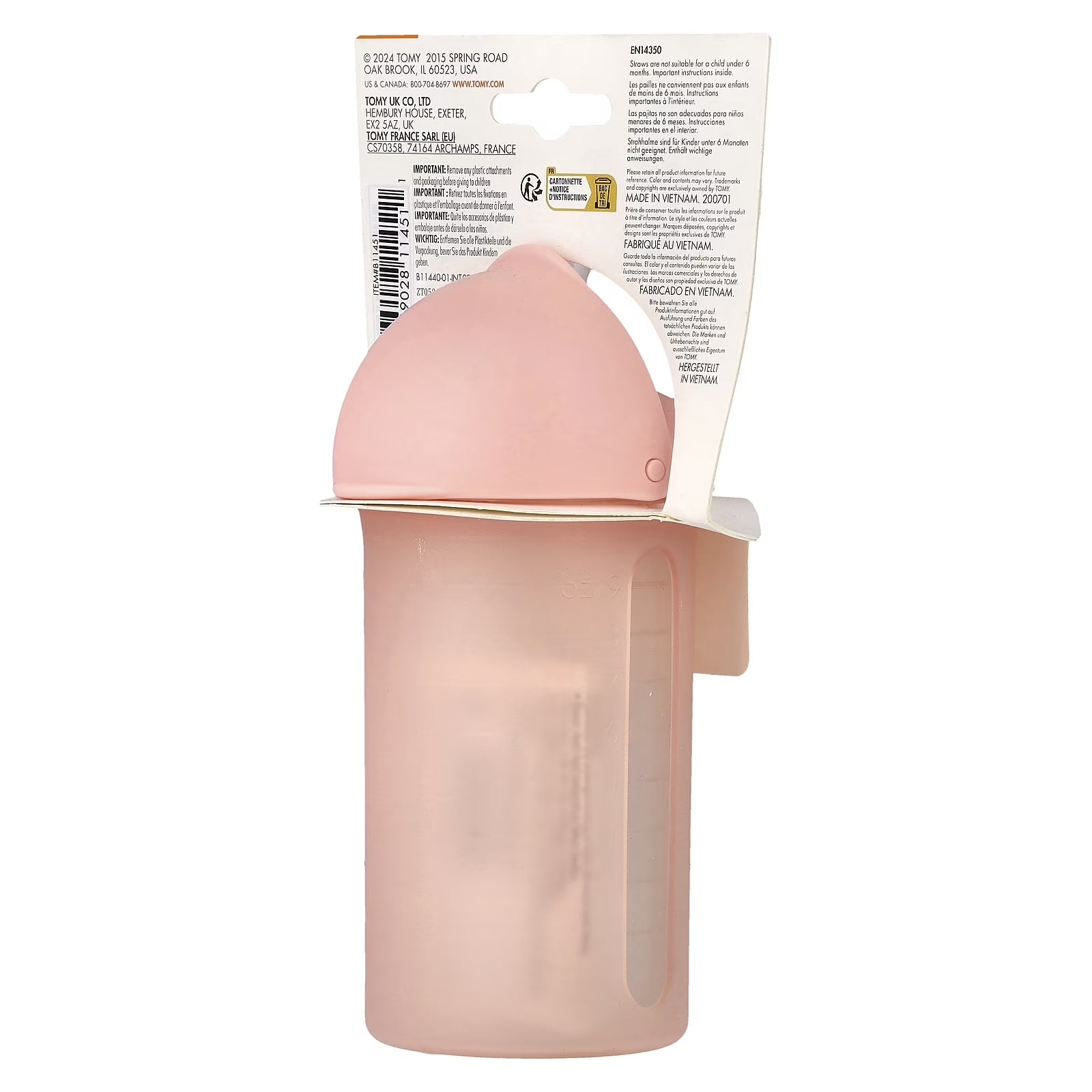 Swig Toddler Silicone Straw Cup, 9 Ounces Pink