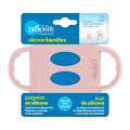 Milestones Wide-Neck Baby Bottle Handles, 100% Silicone, Light Pink, 4 Months+, 1-Pack