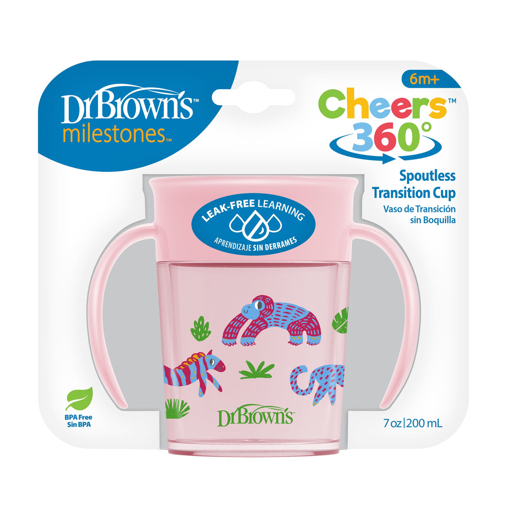 Milestones Cheers360 Training Sippy Cup - Green Animals - 10Oz