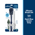 Silicone Cleaning Brush Set with Bottle, Spout, and Straw Brushes, BPA Free, 3 Pack