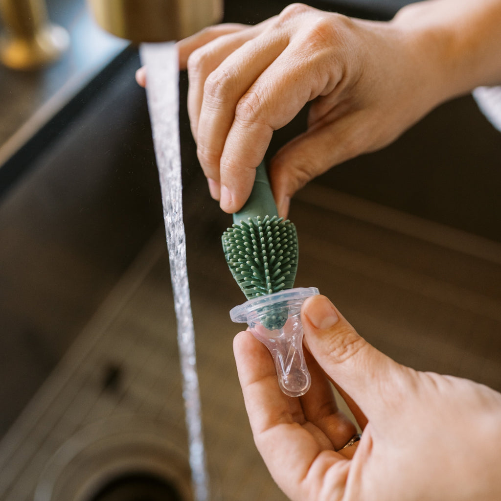 Silicone Cleaning Brush Set with Bottle, Spout, and Straw Brushes, BPA Free, 3 Pack