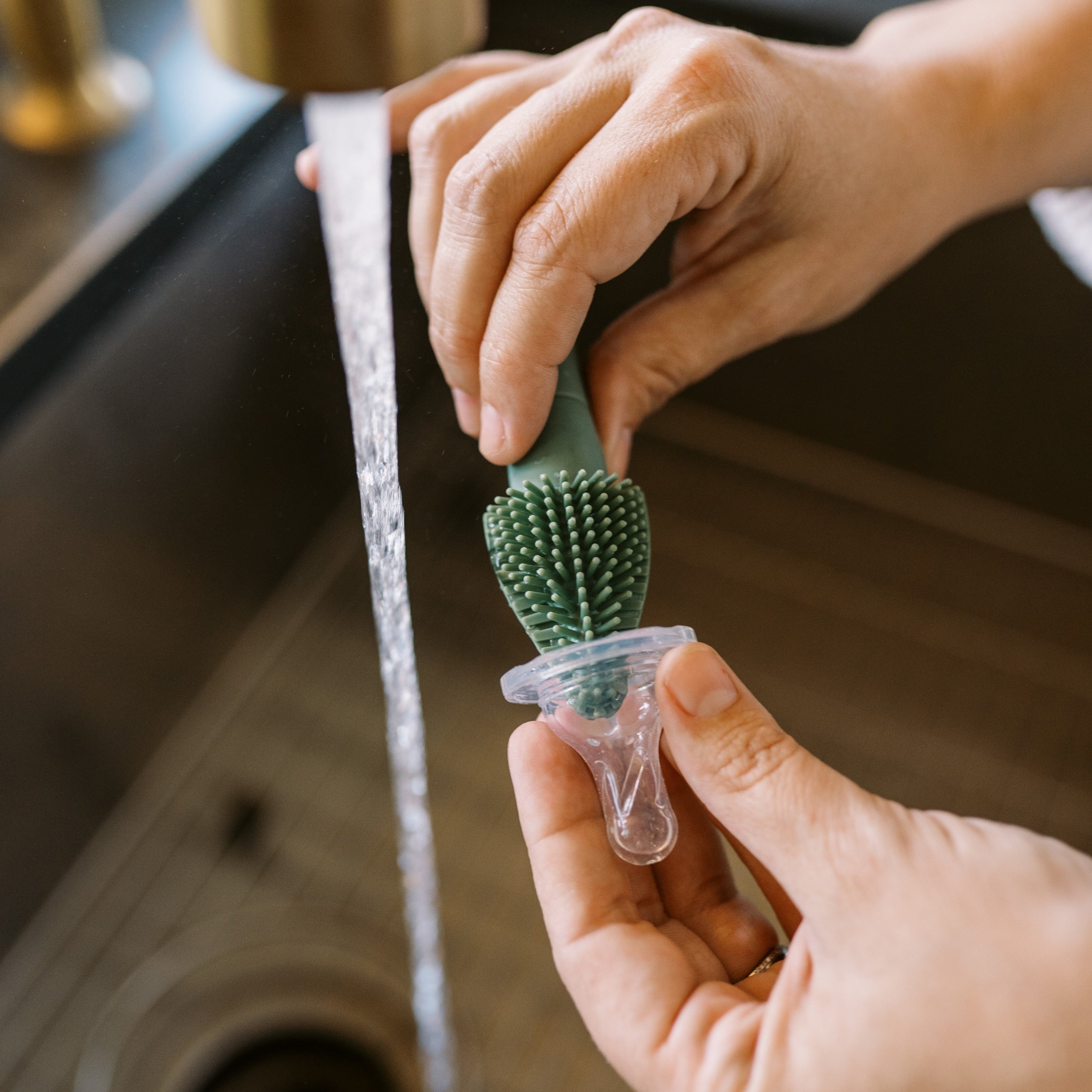 Silicone Cleaning Brush Set with Bottle, Spout, and Straw Brushes, BPA Free, 3 Pack