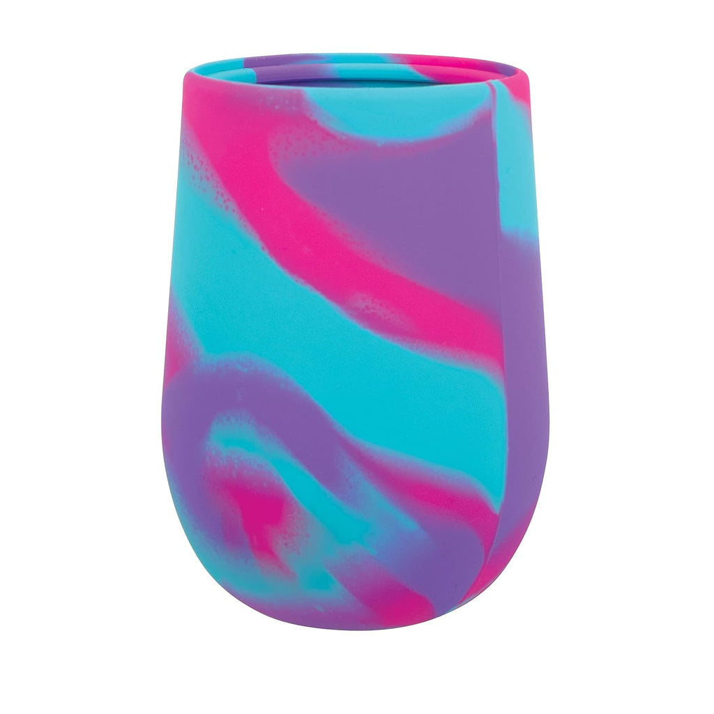 Silicone Tie-Dye First Training Cup with Free Flow Soft Spout - 6Oz, 6+ Months, Pink/Purple