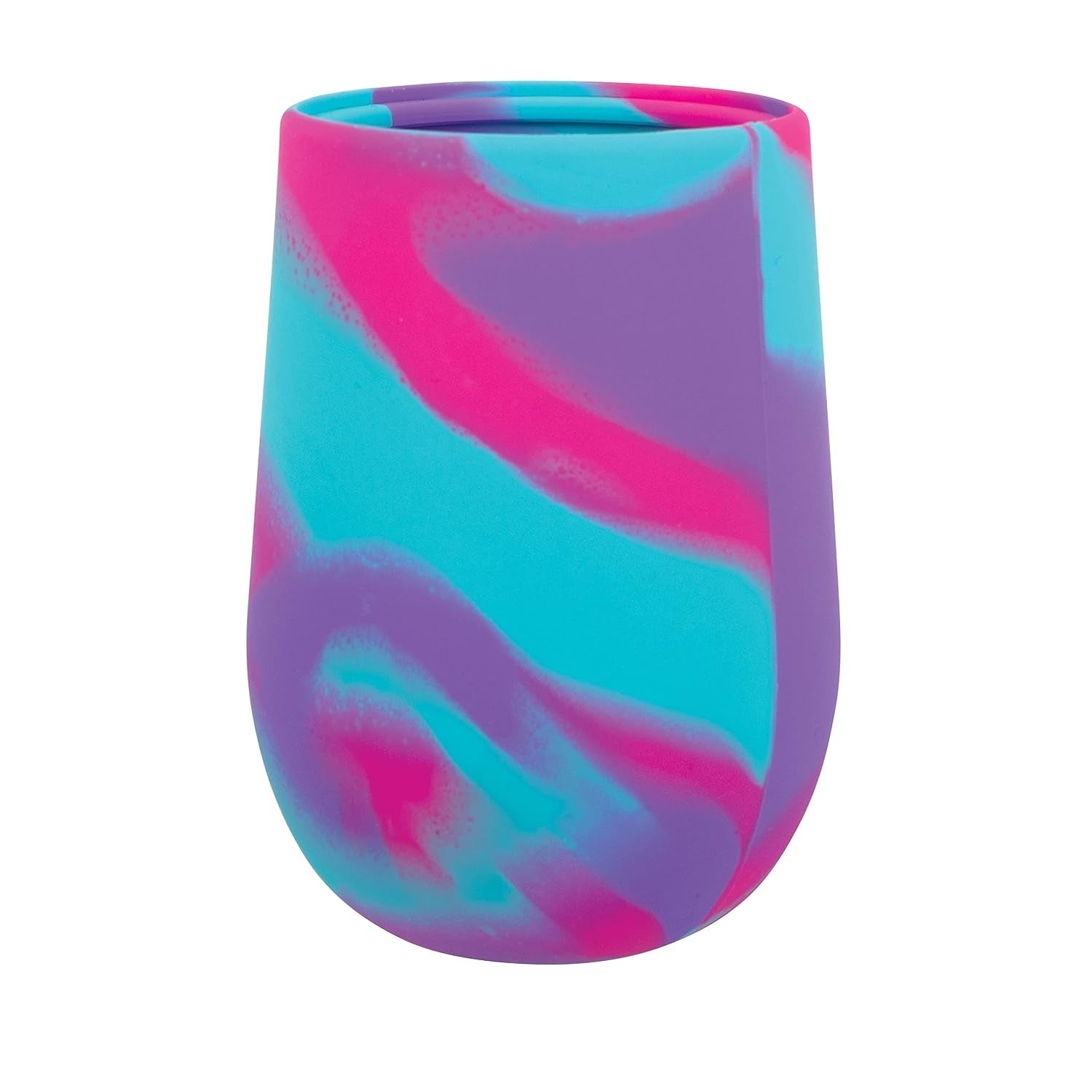 Silicone Tie-Dye First Training Cup with Free Flow Soft Spout - 6Oz, 6+ Months, Pink/Purple