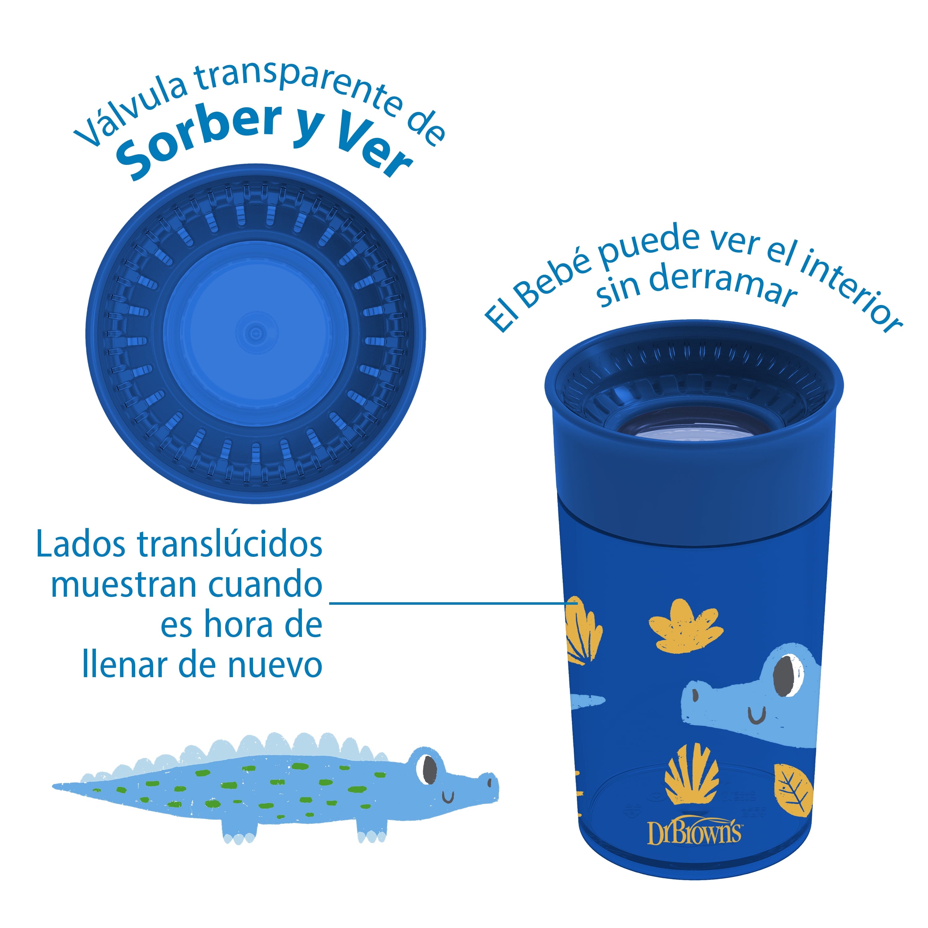 Milestones Cheers 360 Cup Spoutless Transition, Travel Friendly & Leak-Free, Green / Blue, 10 Oz/300 Ml, 2 Pack