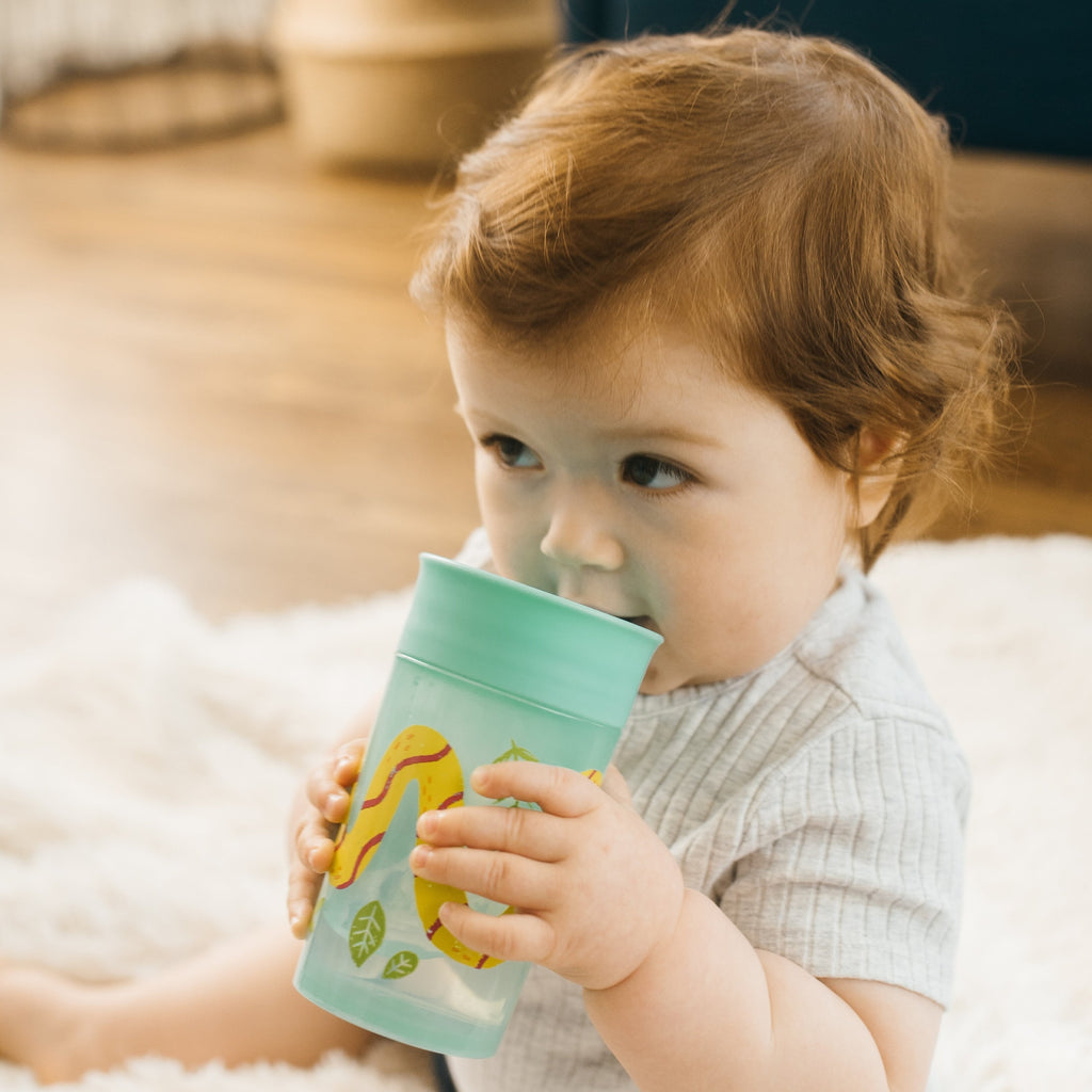 Milestones Cheers360 Training Sippy Cup - Green Animals - 10Oz