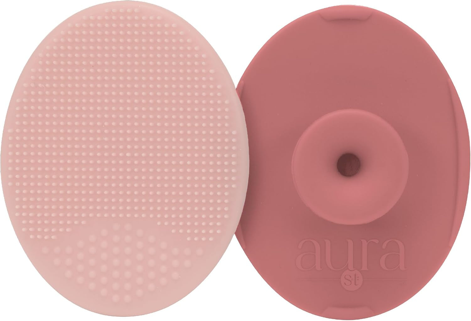 Cradle Cap Brush for Baby, 2 Pack, 2" X 2.5", Pink | Exfoliating and Massaging, Cleansing Brush for Baby, Silicone Bristles, Rinses Clean, Suction Cup Handle