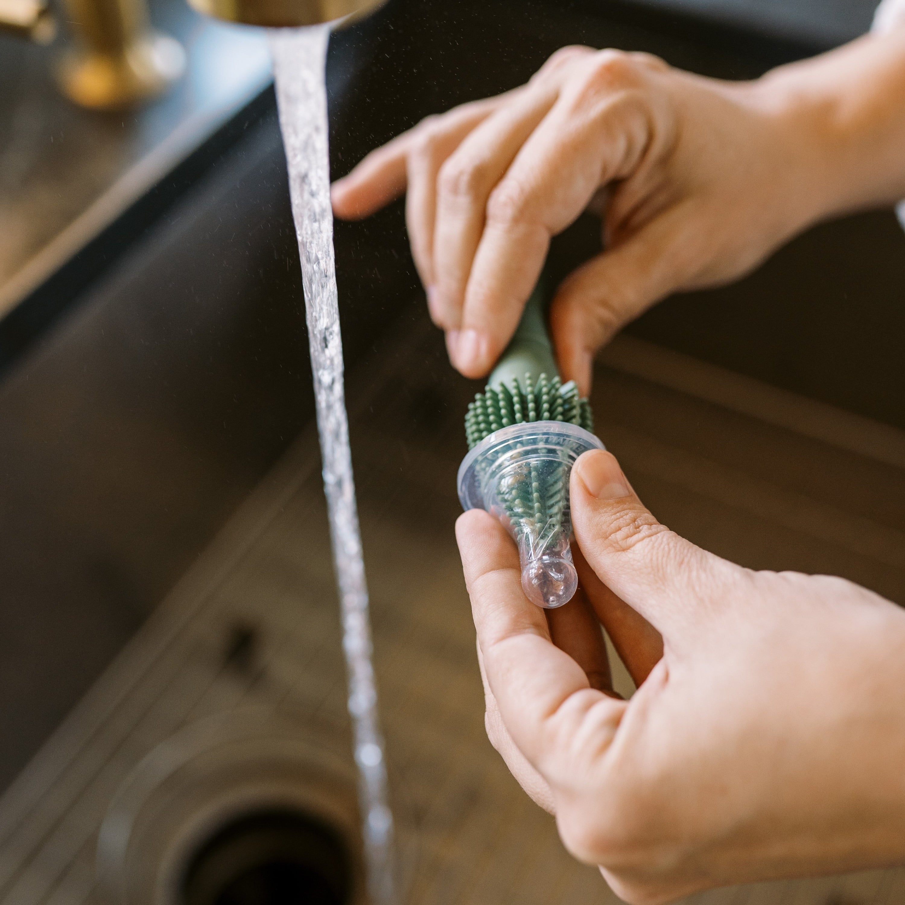 Silicone Cleaning Brush Set with Bottle, Spout, and Straw Brushes, BPA Free, 3 Pack