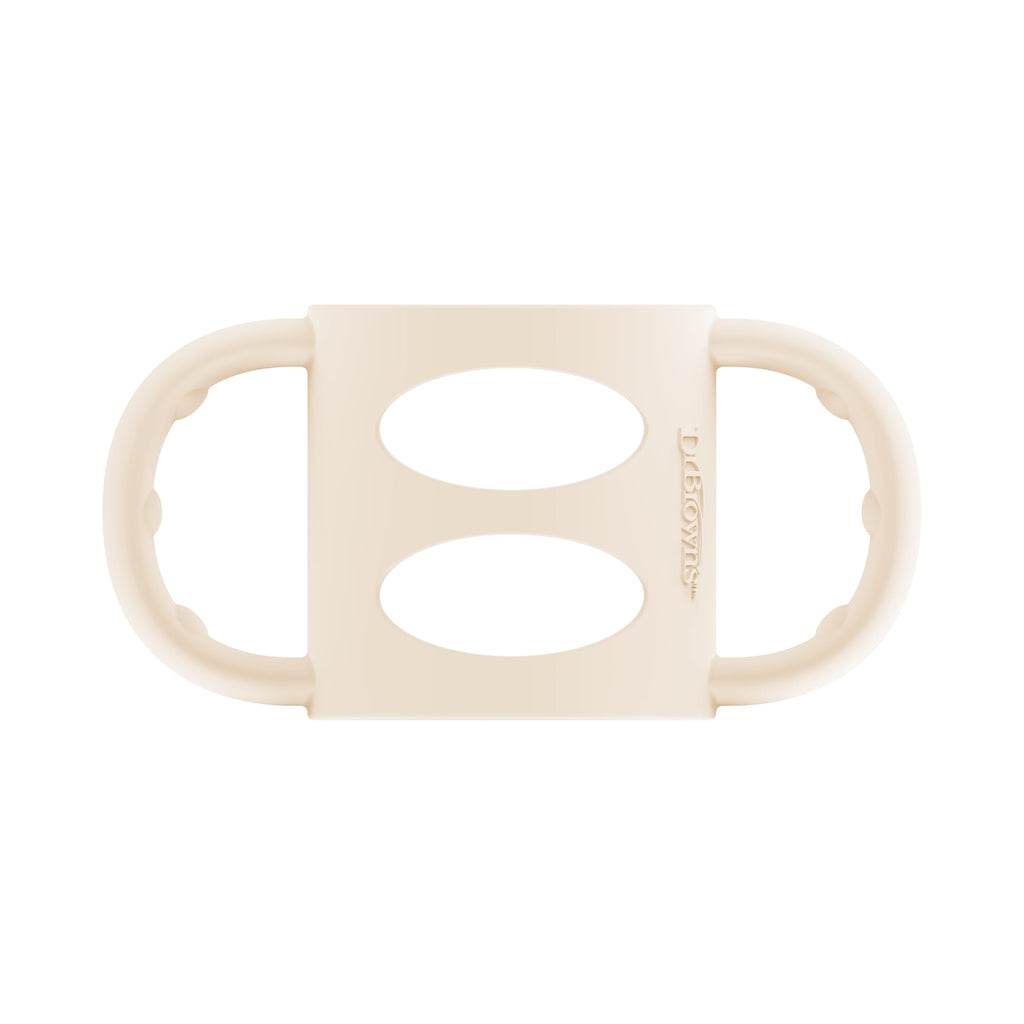 Milestones 100% Silicone Baby Bottle Handles, Narrow, Ecru, 1 Pack