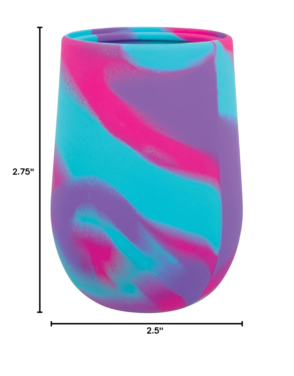 Silicone Tie-Dye First Training Cup with Free Flow Soft Spout - 6Oz, 6+ Months, Pink/Purple