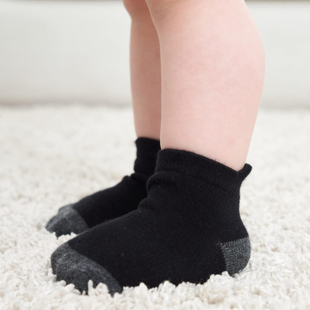 Baby Non Slip Grip Ankle Socks with Non Skid Soles for Infants Toddlers Kids Boys Girls