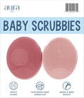 Cradle Cap Brush for Baby, 2 Pack, 2" X 2.5", Pink | Exfoliating and Massaging, Cleansing Brush for Baby, Silicone Bristles, Rinses Clean, Suction Cup Handle